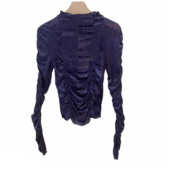 Urban Outfitters Top Mock Neck Burnout Velvet Small New With Tags Natalia - Picture 3 of 11
